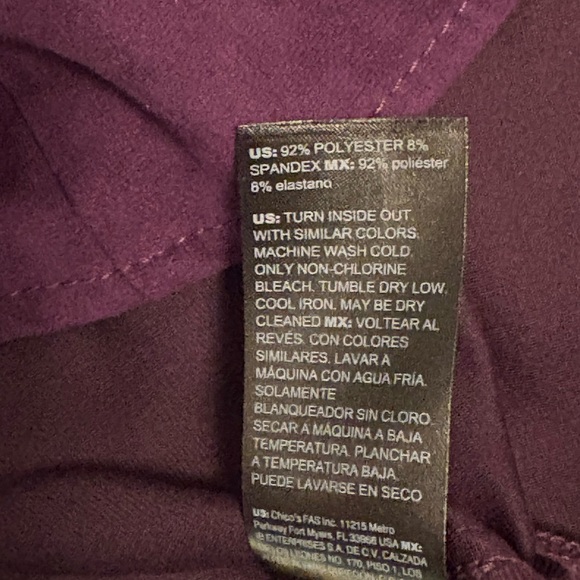 White House Black Market Deep Purple Suede Like Top - Picture 7 of 10